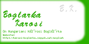 boglarka karosi business card